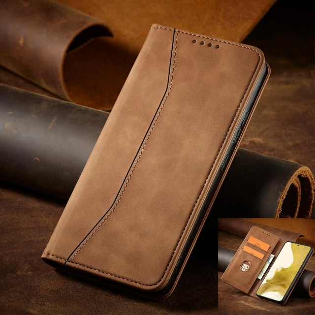 Чохол-книжка HRT Magnet Fancy Case для Samsung Galaxy S23 Plus Brown (9145576271506)
