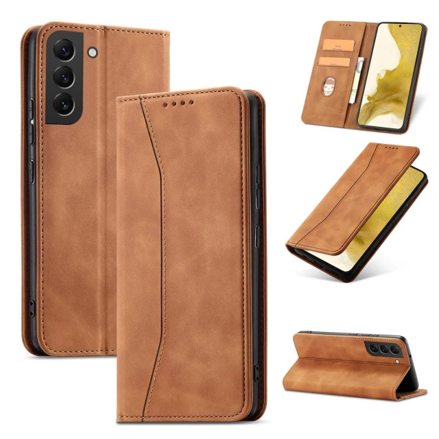 Чохол-книжка HRT Magnet Fancy Case для Samsung Galaxy S23 Plus Brown (9145576271506)