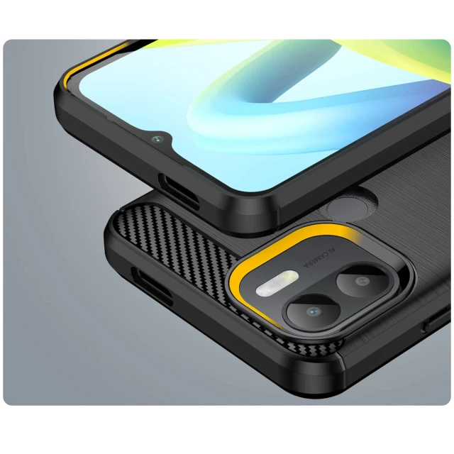 Чохол Hurtel Carbon Case для Xiaomi Redmi A1 Plus Black (9145576271773)