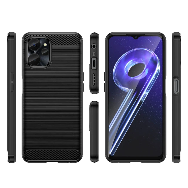 Чохол HRT Carbon Case для Realme 10 5G | 9i 5G Black (9145576271872)