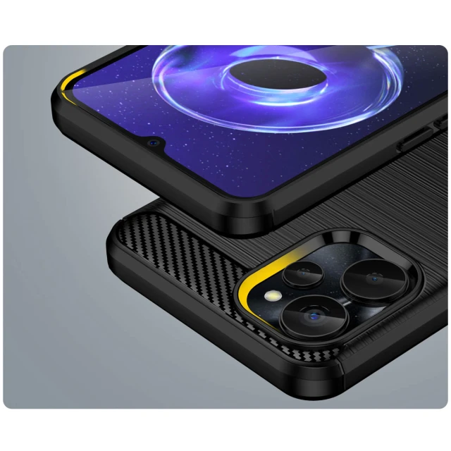 Чохол HRT Carbon Case для Realme 10 5G | 9i 5G Black (9145576271872)