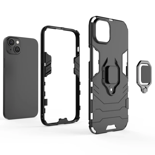 Чохол Hurtel Ring Armor для iPhone 14 Pro Black (9145576272152)