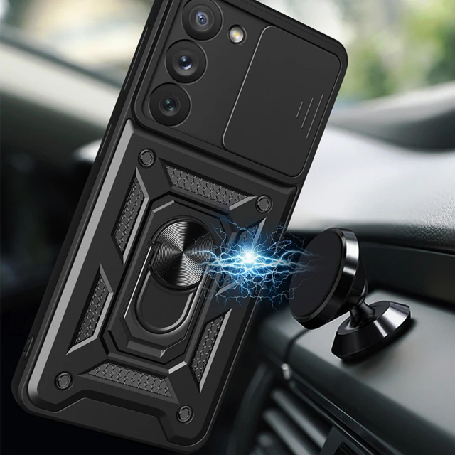 Чехол HRT Hybrid Armor Camshield для Samsung Galaxy S23 Plus Black (9145576272770)