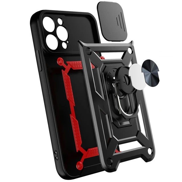 Чохол HRT Hybrid Armor Camshield для Realme 10 Pro Plus Black (9145576272947)