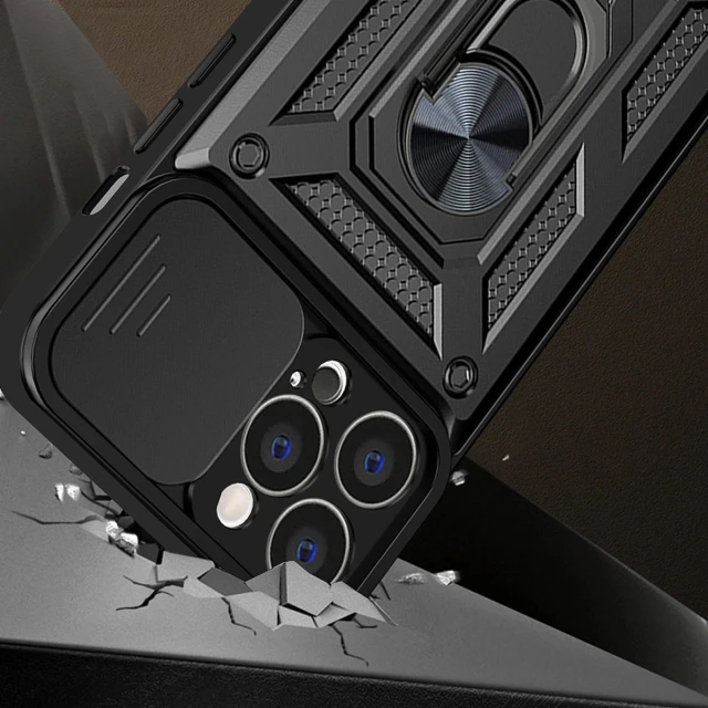 Чохол HRT Hybrid Armor Camshield для Huawei Nova Y90 Black (9145576272992)