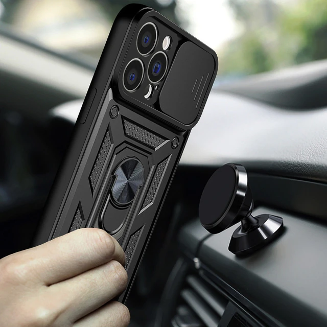 Чохол HRT Hybrid Armor Camshield для Huawei Nova Y90 Black (9145576272992)