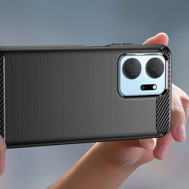 Чохол HRT Carbon Case для Honor Play 40 Plus | X7a Black (9145576275399)