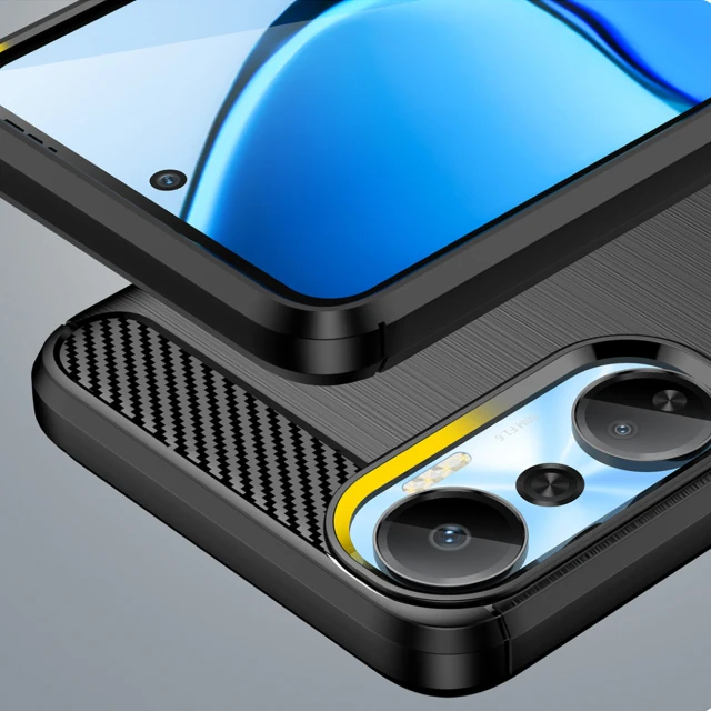 Чохол HRT Carbon Case для Infinix Hot 20 Black (9145576275436)