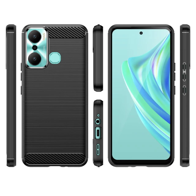 Чохол HRT Carbon Case для Infinix Hot 20 Play Black (9145576275443)