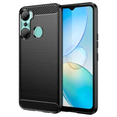 Чехол HRT Carbon Case для Infinix Hot 12 Pro Black (9145576275474)