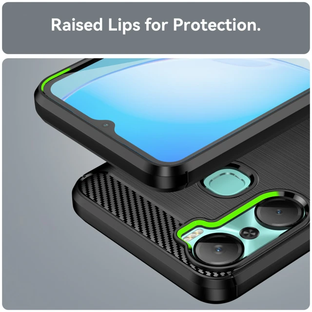Чохол HRT Carbon Case для Infinix Hot 12 Pro Black (9145576275474)