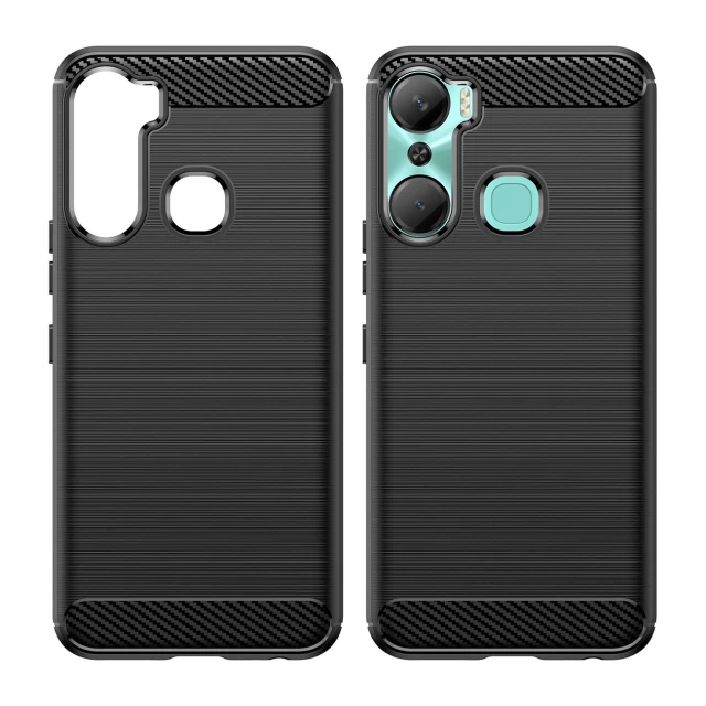 Чохол HRT Carbon Case для Infinix Hot 12 Pro Black (9145576275474)