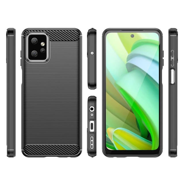 Чехол Hurtel Carbon Case для Motorola Moto G Power 2023 Black (9145576275559)