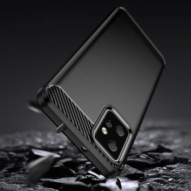 Чехол Hurtel Carbon Case для Motorola Moto G Power 2023 Black (9145576275559)