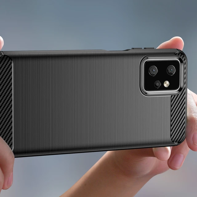 Чехол Hurtel Carbon Case для Motorola Moto G Power 2023 Black (9145576275559)