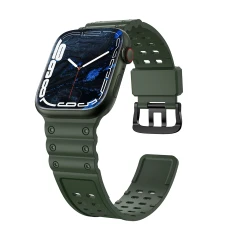 Ремешок Hurtel Triple Protection для Apple Watch Series 9/8/7 41 mm | 6/5/SE 40 mm | 3/2/1 38 mm Green (9145576276136)