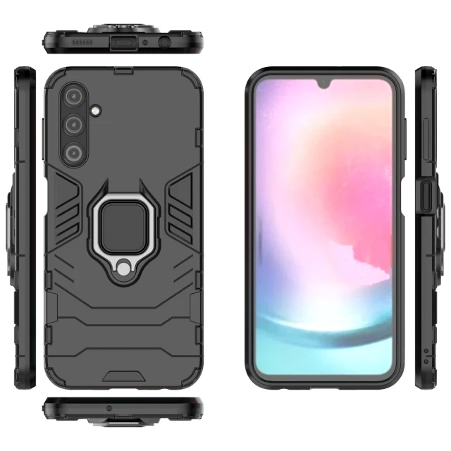 Чохол HRT Ring Armor для Samsung Galaxy A24 4G Black (9145576277638)