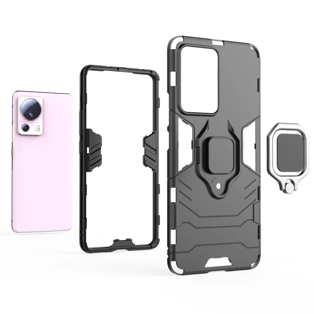 Чохол HRT Ring Armor для Xiaomi 13 Lite Black (9145576277645)