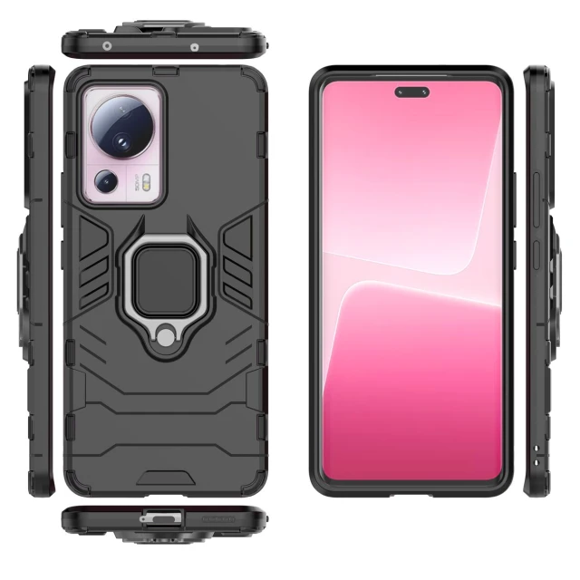 Чохол HRT Ring Armor для Xiaomi 13 Lite Black (9145576277645)