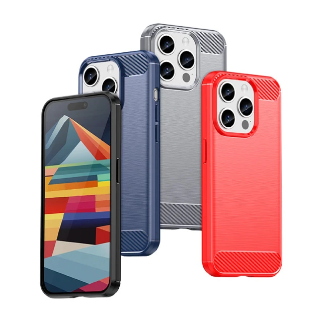 Чохол HRT Carbon Case для iPhone 15 Pro Black (9145576279458)