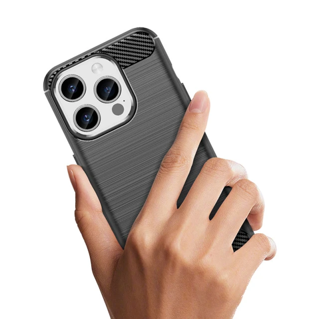 Чохол HRT Carbon Case для iPhone 15 Pro Black (9145576279458)