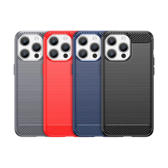 Чохол HRT Carbon Case для iPhone 15 Pro Blue (9145576279465)