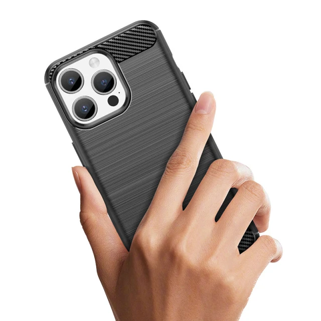 Чохол HRT Carbon Case для iPhone 15 Pro Blue (9145576279465)