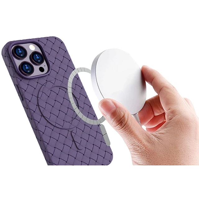 Чохол Hurtel Woven Case для iPhone 13 Pro Purple (9145576281093)