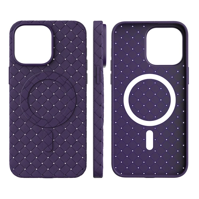 Чехол Hurtel Woven Case для iPhone 14 Pro темно-синий (9145576281208)
