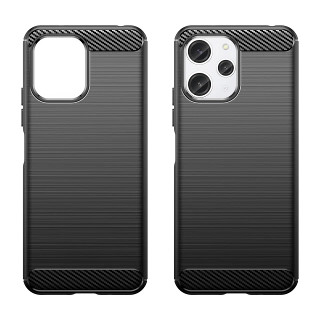 Чехол HRT Carbon Case для Xiaomi Redmi 12 Black (9145576281543)