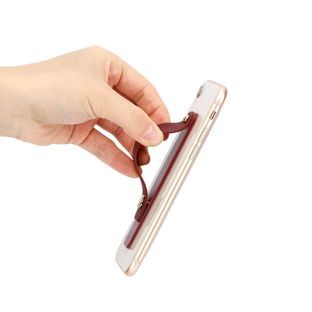 Самоклеючий тримач на палець з слайдером рожевий (9145576281901)