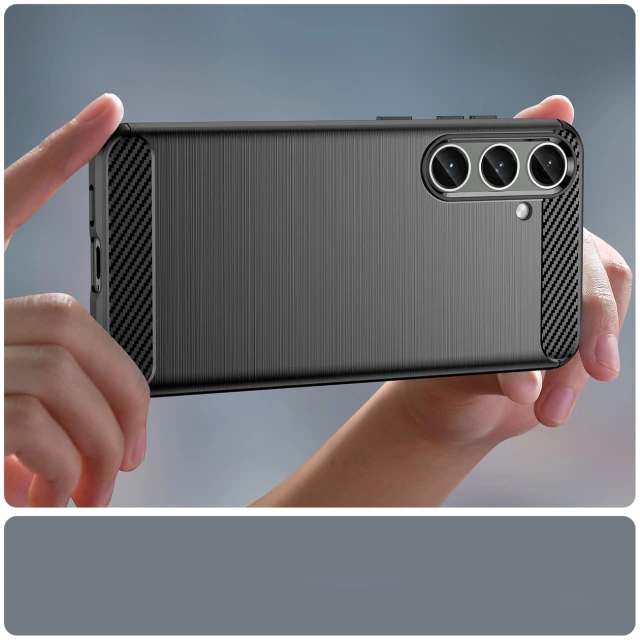 Чохол Hurtel Carbon Case для Samsung Galaxy S24 Plus Black (9145576283769)
