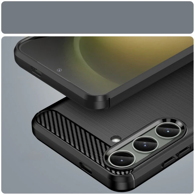 Чохол Hurtel Carbon Case для Samsung Galaxy S24 Plus Black (9145576283769)