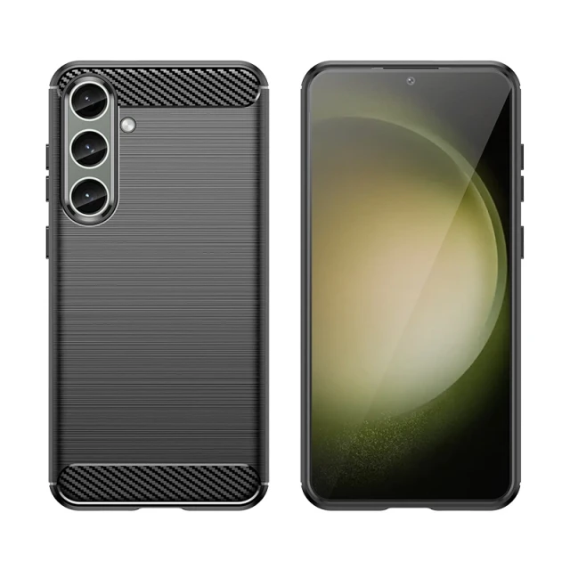 Чохол Hurtel Carbon Case для Samsung Galaxy S24 Plus Black (9145576283769)