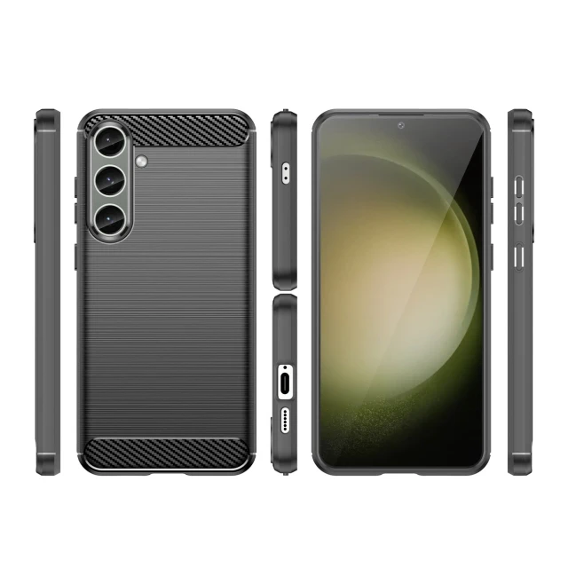 Чохол Hurtel Carbon Case для Samsung Galaxy S24 Plus Black (9145576283769)