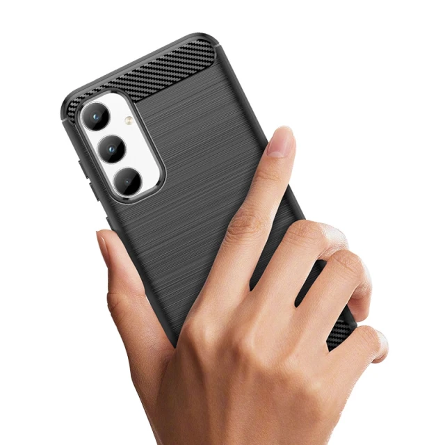 Чехол Hurtel Carbon Case для Samsung Galaxy A35 Black (9145576284643)