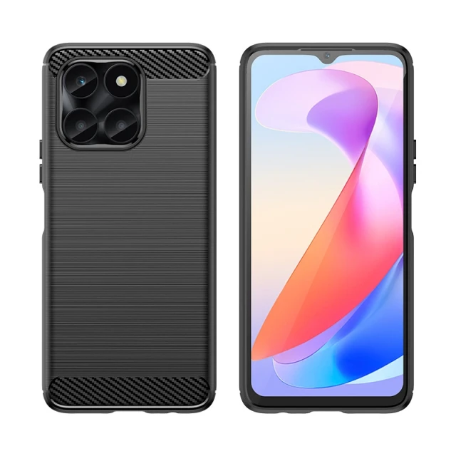 Чехол Hurtel Carbon Case для Honor X6a Black (9145576284650)