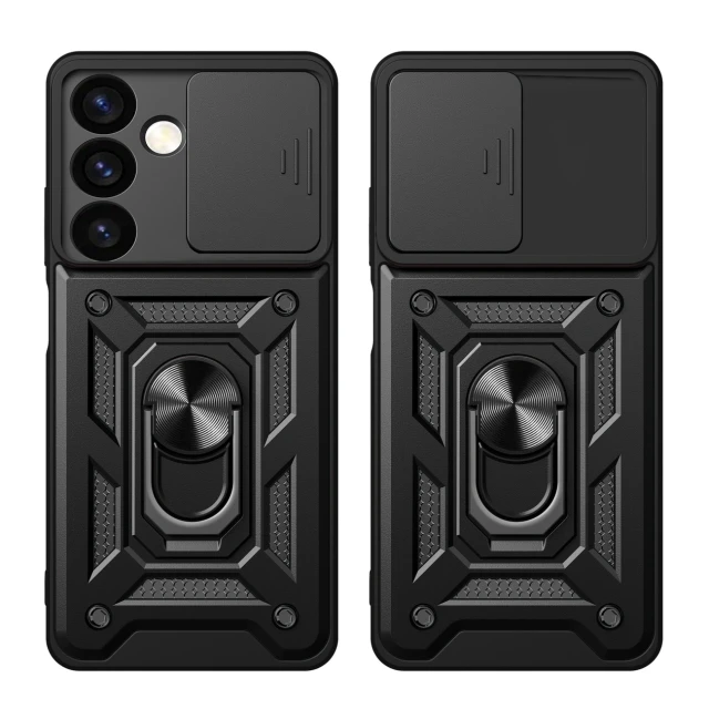 Чохол Hurtel Hybrid Armor Camshield для Samsung Galaxy S24 Plus Black (9145576285084)