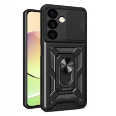 Чохол Hurtel Hybrid Armor Camshield для Xiaomi POCO C65 / Redmi 13C Black (9145576285121)