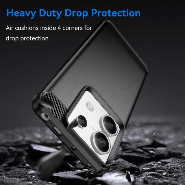 Чохол Hurtel Carbon Case для Xiaomi Redmi Note 13 5G Black (Redmi Note 13 5G black Carbon Bush TPU)