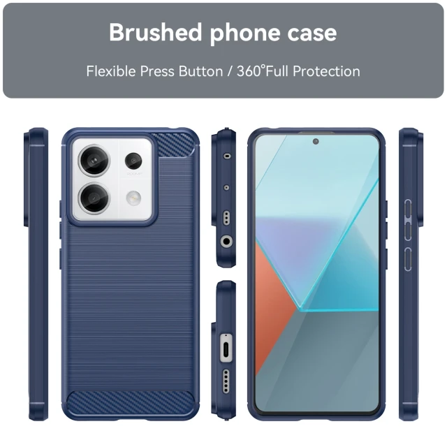 Чохол Hurtel Carbon Case для Xiaomi Redmi Note 13 Pro Blue (Carbon Case Redmi Note 13 Pro - Blue)