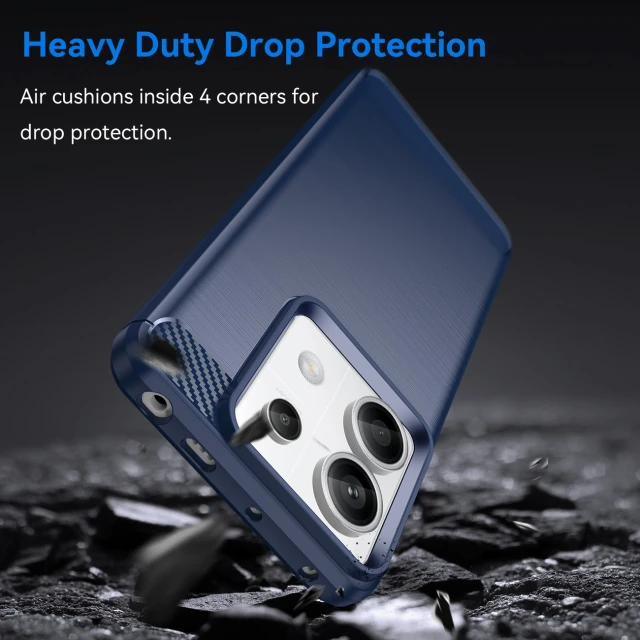 Чохол Hurtel Carbon Case для Xiaomi Redmi Note 13 Pro Blue (Carbon Case Redmi Note 13 Pro - Blue)