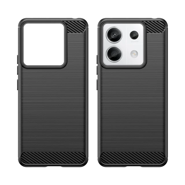 Чохол Hurtel Carbon Case для Xiaomi Redmi Note 13 Pro Plus Black (Carbon Case Redmi Note 13 Pro+ - Black)
