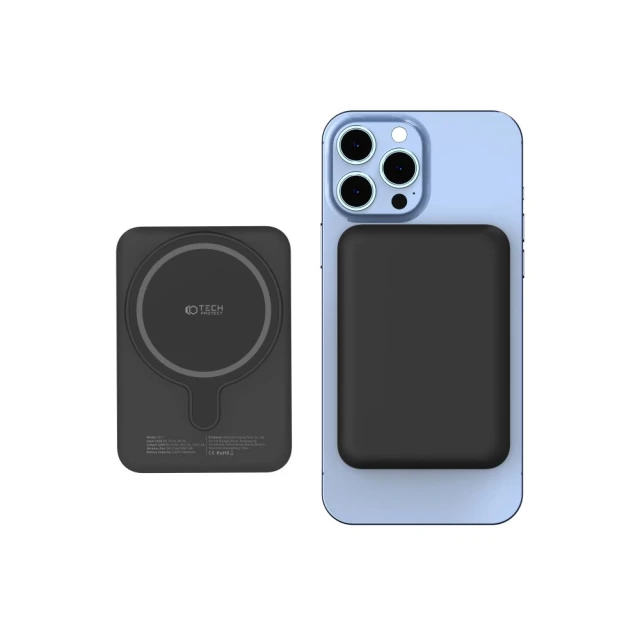 Портативний зарядний пристрій Tech-Protect PB11 Lifemag 15W 10000mAh Black with Magsafe (9490713927472)