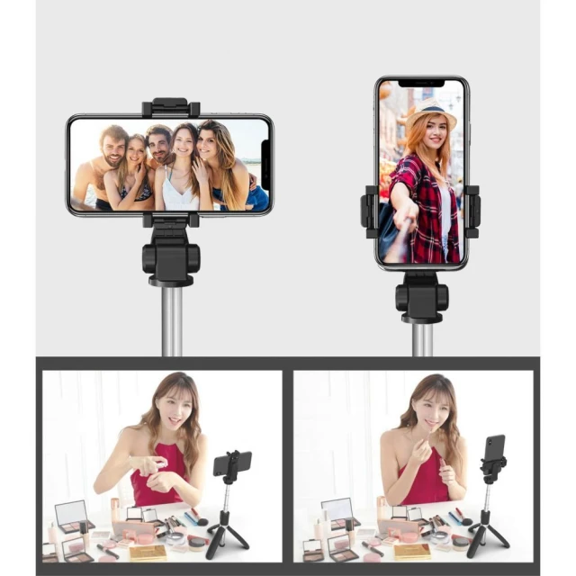 Універсальний штатив Tech-Protect L02S Wireless Selfie Stick Tripod Black (795787711484)