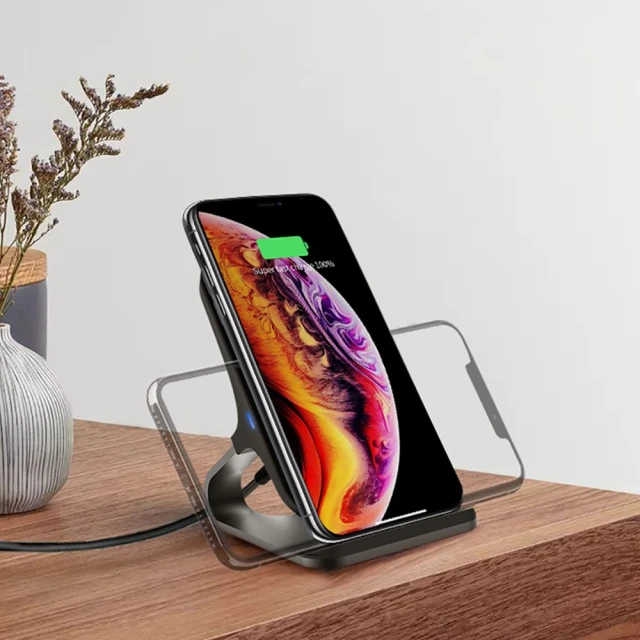 Бездротовий зарядний пристрій Tech-Protect Qi15W-S1 Wireless Charger Black (9490713937136)