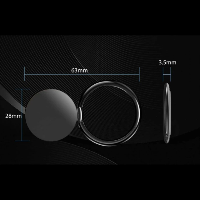 Кільце-тримач для смартфона Tech-Protect Magnetic Phone Ring Black (9589046917530)