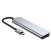 USB-хаб Tech-Protect V4 6-in-1 Grey USB-C - 2xUSB-A/HDMI/USB-C/SD/TF Grey (9589046919343)
