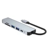 USB-хаб Tech-Protect V4 6-in-1 Grey USB-C - 2xUSB-A/HDMI/USB-C/SD/TF Grey (9589046919343)