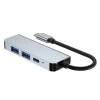 USB-хаб Tech-Protect V2 4-in-1 Grey USB-C - 2xUSB-A/HDMI/USB-C Grey (9589046919367)